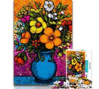 Jigsaw Puzzles for Teenagers 1000 Piece Puzzle Colorful Flower Art,Educational Games Home Decoration for Is Ideal As A Gift for The Whole Family (38x26cm)