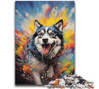 Jigsaw Puzzles for Teenagers 1000 Piece Puzzle Colourful Dogs Educational Games Home Decoration Artists Collection, Fine Art 50x75cm
