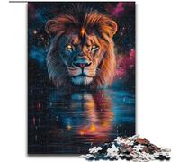 Jigsaw Puzzles for Teenagers 1000 Piece Puzzle Cosmic Lion, Family Fun Games Is Ideal As A Gift for The Whole Family (Size 26x38cm)