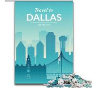 Jigsaw Puzzles for Teenagers 1000 Piece Puzzle Dallas Texas, Educational Toys for Is Ideal As A Gift for The Whole Family for And 14 Years Old 50x75cm