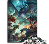 Jigsaw Puzzles for Teenagers 1000 Piece Puzzle Dragon Battle Royale Brain Intelligence Challenge Addictive Toys Birthday Present, Gifts, Wall Art 50x75cm