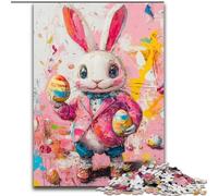 Jigsaw Puzzles for Teenagers 1000 Piece Puzzle Easter Bunny,Help The Brain Exercise Addictive Toys to Cultivate Patience Perfect Decoration 50x75cm