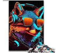 Jigsaw Puzzles for Teenagers 1000 Piece Puzzle Electric Fox, Brain Teaser For Wall Decoration Unique Birthday And Xmas Gifts for for Age 14 (Size 26x38cm)