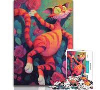 Jigsaw Puzzles for Teenagers 1000 Piece Puzzle Fantasy Art Cat,Decompressing Intellectual Educational Toy Educational Game for Birthday,Chrismas 38x26cm