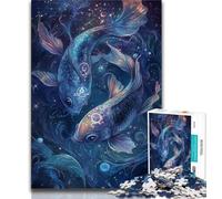 Jigsaw Puzzles for Teenagers 1000 Piece Puzzle Fantasy Koi,Educational Games Home Decoration for Is Ideal As A Gift for The Whole Family (75x50cm)
