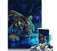 Jigsaw Puzzles for Teenagers 1000 Piece Puzzle Fantasy Tiger,learning Educational Is Ideal As A Gift for The Whole Family (75x50cm)