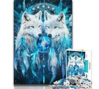 Jigsaw Puzzles for Teenagers 1000 Piece Puzzle Fantasy Wolf,Toys Educational Games Stress Relieving Unique Home Decor And Gifts 75x50cm