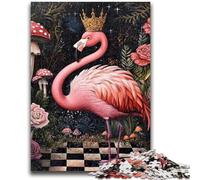Jigsaw Puzzles for Teenagers 1000 Piece Puzzle Flamingo Queen Brain Intelligence Challenge Addictive Toys Birthday Present, Gifts, Wall Art 50x75cm