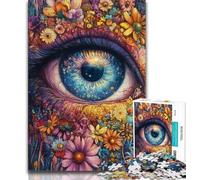 Jigsaw Puzzles for Teenagers 1000 Piece Puzzle Flower Eyes,Educational Games Home Decoration Birthday Present,Gifts,Wall Art 38x26cm