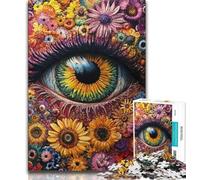 Jigsaw Puzzles for Teenagers 1000 Piece Puzzle Flower Eyes,Help The Brain Exercise Addictive Toys to Cultivate Patience Enhance Memory (75x50cm)