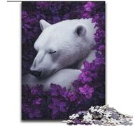 Jigsaw Puzzles for Teenagers 1000 Piece Puzzle Flowers And Polar Bears,Help The Brain Exercise Addictive Toys to Cultivate Patience Enhance Memory 50x75cm