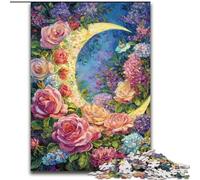 Jigsaw Puzzles for Teenagers 1000 Piece Puzzle Flowers Moon, Decompressing Intellectual Educational Toy Birthday Present, Gifts (size 50x75cm)