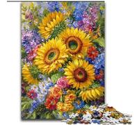 Jigsaw Puzzles for Teenagers 1000 Piece Puzzle Flowers Sunflower, Suitable for People Aged 14 And Above Challenging To Complete But Fun And Humorous Great Gift (size 26x38cm)