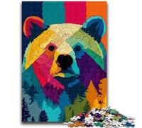 Jigsaw Puzzles for Teenagers 1000 Piece Puzzle Forest Brown Bear Challenging Game And Family Play Educational Game for Birthday, Chrismas 26x38cm