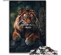 Jigsaw Puzzles for Teenagers 1000 Piece Puzzle Forest Tiger, Learning Educational Is Ideal As A Gift for The Whole Family (Size 50x75cm)