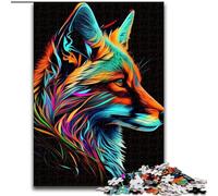 Jigsaw Puzzles for Teenagers 1000 Piece Puzzle Fox Pop Art Animal, Learning Educational Toys Unique Birthday And Gifts for Age 14+ (Size 50x75cm)