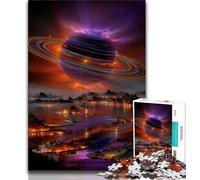 Jigsaw Puzzles for Teenagers 1000 Piece Puzzle Futuristic Planetary System,Challenging Game And Family Play Educational Game for Birthday,Chrismas (38x26cm)