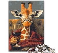 Jigsaw Puzzles for Teenagers 1000 Piece Puzzle Giraffe on The Sofa Brain Intelligence Challenge Addictive Toys Birthday Present, Gifts, Wall Art 26x38cm
