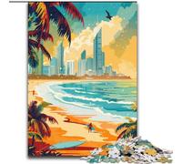 Jigsaw Puzzles for Teenagers 1000 Piece Puzzle Gold Coast Paradise, for Age 14+ Suitable for Couples Fun at Home Activities, Birthday Present,Travel Gifts 50x75cm