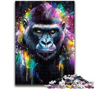 Jigsaw Puzzles for Teenagers 1000 Piece Puzzle Graffiti Chimpanzee Challenging To Complete But Fun And Humorous Educational Game for Birthday 26x38cm