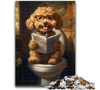 Jigsaw Puzzles for Teenagers 1000 Piece Puzzle Happy Goldendoodle Challenging Game And Family Play Educational Game for Birthday, Chrismas 26x38cm