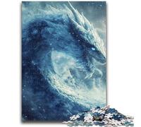 Jigsaw Puzzles for Teenagers 1000 Piece Puzzle Ice Dragon Brain Intelligence Challenge Addictive Toys Birthday Present, Gifts, Wall Art 50x75cm