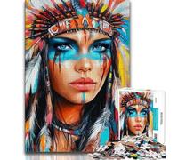 Jigsaw Puzzles for Teenagers 1000 Piece Puzzle Indian Princess,Stress Reliever Staycation Kill Time Home Decoration Toys (75x50cm)