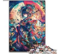 Jigsaw Puzzles for Teenagers 1000 Piece Puzzle Japanese Anime Girl, Analysis And Logic with Fully Interlocking Randomly Shaped Pieces for And Age 14 Years Up (Size 50x75cm)
