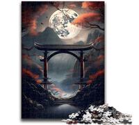 Jigsaw Puzzles for Teenagers 1000 Piece Puzzle Japanese Fantasy Moon Gate Challenging To Complete But Fun And Humorous Educational Game for Birthday 50x75cm