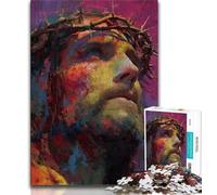 Jigsaw Puzzles for Teenagers 1000 Piece Puzzle Jesus Art,Challenging Game And Family Play with Fully Interlocking Randomly Shaped Pieces (38x26cm)