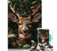 Jigsaw Puzzles for Teenagers 1000 Piece Puzzle Jungle Deer,Decompressing Intellectual Educational Toy Birthday Gift 38x26cm