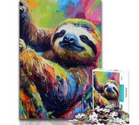 Jigsaw Puzzles for Teenagers 1000 Piece Puzzle Jungle Sloth,Challenging Game And Family Play Parent-child Interaction 75x50cm