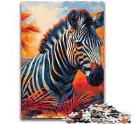 Jigsaw Puzzles for Teenagers 1000 Piece Puzzle Jungle Zebra, Analysis And Logic with Fully Interlocking Randomly Shaped Pieces for And Age 14 Years Up 26X38CM