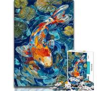 Jigsaw Puzzles for Teenagers 1000 Piece Puzzle Koi,Educational Games Home Decoration for Is Ideal As A Gift for The Whole Family (38x26cm)