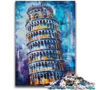 Jigsaw Puzzles for Teenagers 1000 Piece Puzzle Leaning Tower of Pisa, Analysis And Logic with Fully Interlocking Randomly Shaped Pieces for And Age 14 Years Up 50X75CM