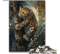 Jigsaw Puzzles for Teenagers 1000 Piece Puzzle Leopard on The Tree, Suitable for People Aged 14 And Above Challenging To Complete But Fun And Humorous Great Gift (size 50x75cm)