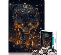Jigsaw Puzzles for Teenagers 1000 Piece Puzzle Magic Wolf,Challenging Difficult with Fully Interlocking Randomly Shaped Pieces 75x50cm