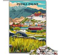 Jigsaw Puzzles for Teenagers 1000 Piece Puzzle Majestic Potala,for Educational Game Challenge Toy Deal As Gifts for The Whole Family 50x75cm