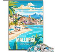 Jigsaw Puzzles for Teenagers 1000 Piece Puzzle Mallorca Islas Baleares, Stress Relief Toys Unique Birthday And Gifts for Ages 14+ 26x38cm