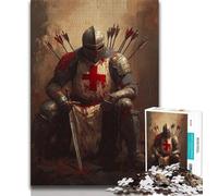 Jigsaw Puzzles for Teenagers 1000 Piece Puzzle Medieval Knight Paintings,Stress Reliever Difficult Challenge Every Piece Is Unique - Challenging Family Fun Game (38x26cm)