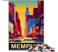 Jigsaw Puzzles for Teenagers 1000 Piece Puzzle Memphis, for Age 14+ Suitable for Couples Fun at Home Activities, Birthday Present,Travel Gifts 26x38cm