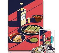 Jigsaw Puzzles for Teenagers 1000 Piece Puzzle Mexican Food,Family Entertainment Toys Is Ideal As A Gift for The Whole Family (38x26cm)