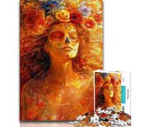 Jigsaw Puzzles for Teenagers 1000 Piece Puzzle Mexican Style Skull,Stress Reliever Difficult Challenge Every Piece Is Unique - Challenging Family Fun Game 38x26cm