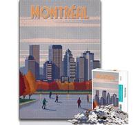 Jigsaw Puzzles for Teenagers 1000 Piece Puzzle Montreal,Family Entertainment Toys Is Ideal As A Gift for The Whole Family (75x50cm)