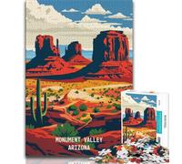 Jigsaw Puzzles for Teenagers 1000 Piece Puzzle Monument Valley Majestic,Help The Brain Exercise Addictive Toys to Cultivate Patience Enhance Memory (38x26cm)