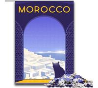 Jigsaw Puzzles for Teenagers 1000 Piece Puzzle Morocco,learning Educational Is Ideal As A Gift for The Whole Family 38x52cm