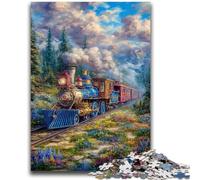 Jigsaw Puzzles for Teenagers 1000 Piece Puzzle Moving Train Educational Toys Unique Home Decor And Gifts for And Age 14 Years Up 50x75cm