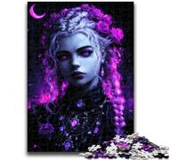 Jigsaw Puzzles for Teenagers 1000 Piece Puzzle Mysterious Elf Girl, Analysis And Logic with Fully Interlocking Randomly Shaped Pieces for And Age 14 Years Up 26X38CM