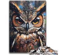 Jigsaw Puzzles for Teenagers 1000 Piece Puzzle Mysterious Owl, Analysis And Logic with Fully Interlocking Randomly Shaped Pieces for And Age 14 Years Up 26X38CM