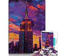 Jigsaw Puzzles for Teenagers 1000 Piece Puzzle New York Cityscape,Educational Games Home Decoration Educational Game for Birthday,Chrismas (38x26cm)
